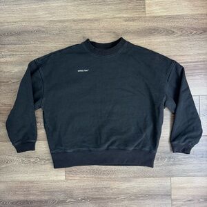 White Fox Boutique Own The Moment Crewneck Sweatshirt, Black